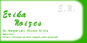 erika moizes business card